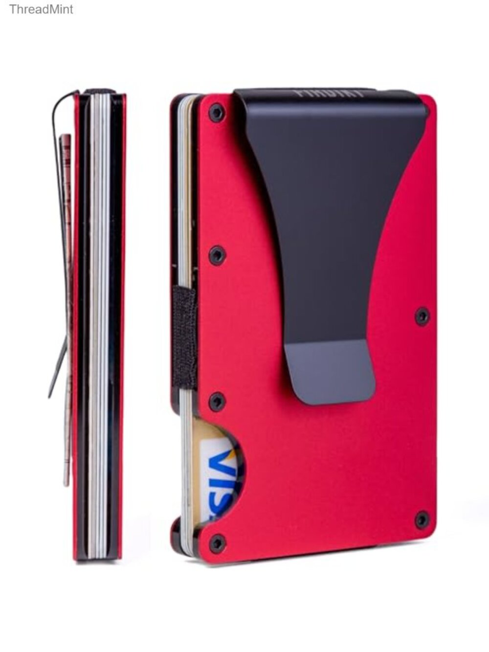 Minimalist RFID Blocking Metal Wallet Carbon Fiber Aluminum Money Clip